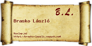 Brasko László névjegykártya