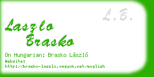 laszlo brasko business card